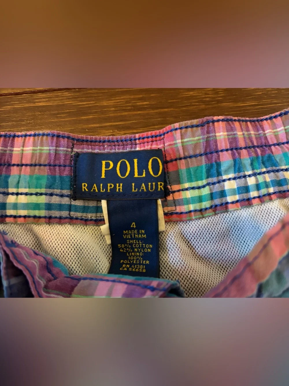 Polo Ralph Lauren Boys Swim Suit Trunks Board Shorts multicolor Size 4T